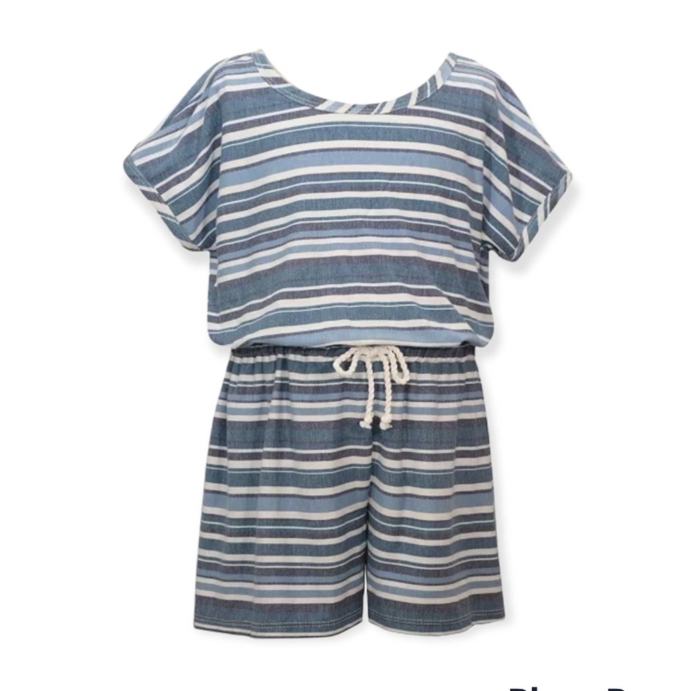 Little Girls Short Sleeve Knit Romper